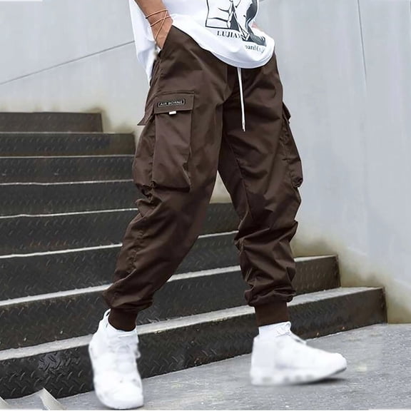 Men's Cargo Pants Baggy Sweatpants Mens Jogger Pants with Pockets Hiking Pants Men Athletic Pants