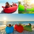 thumbnail image 2 of Inflatable Lounger, Air Sofa Hammock, Portable Waterproof Anti Air Leaking Design Camping Chair for Outdoor Traveling Beach Picnics and Music Festivals Camping(Orange), 2 of 7