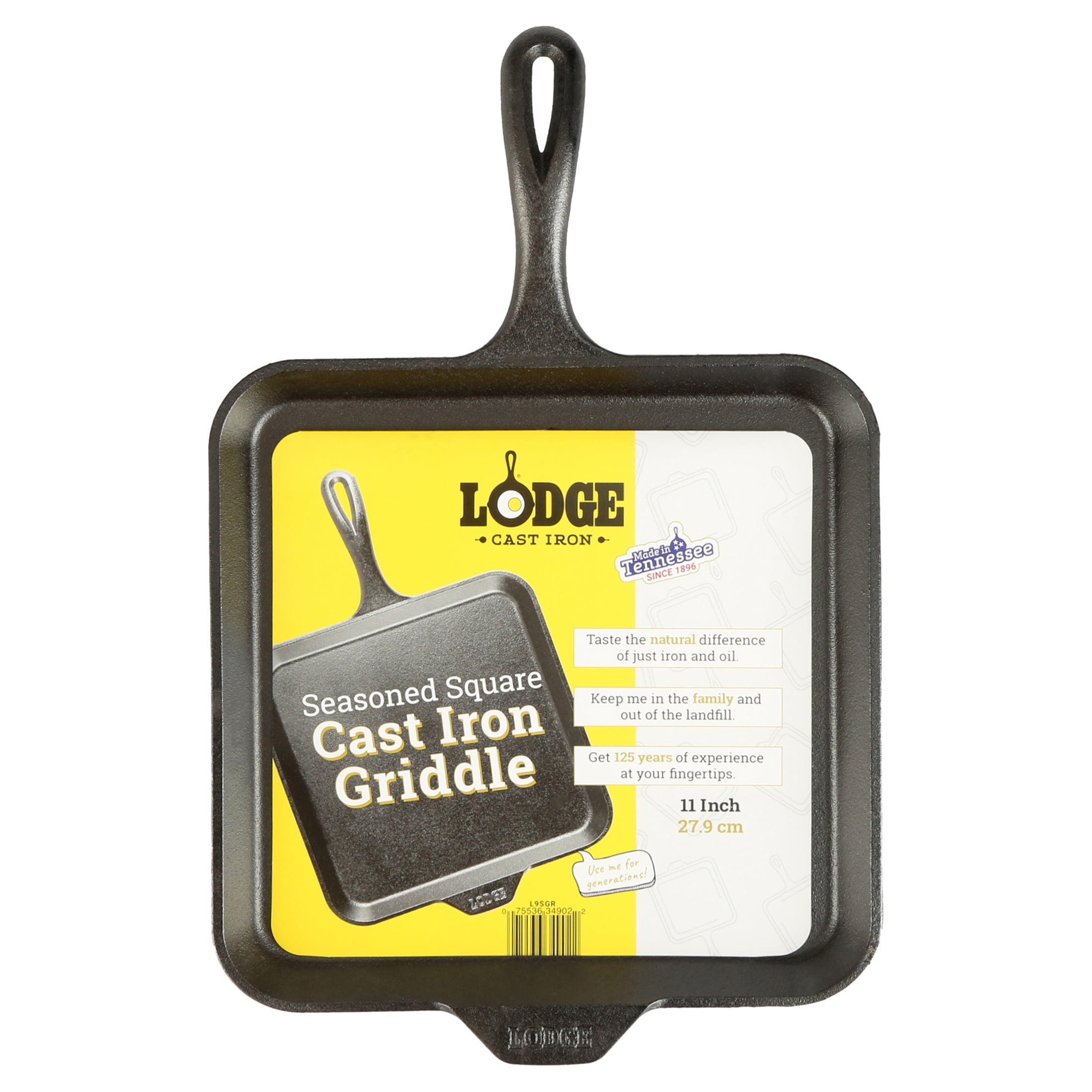 Lodge Seasoned Cast Iron 11 Square Griddle