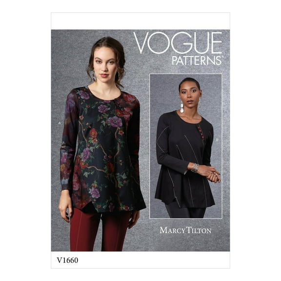 Vogue Patterns Pattern: Marcy Tilton, Misses' Top Sizes L-XL-XXL