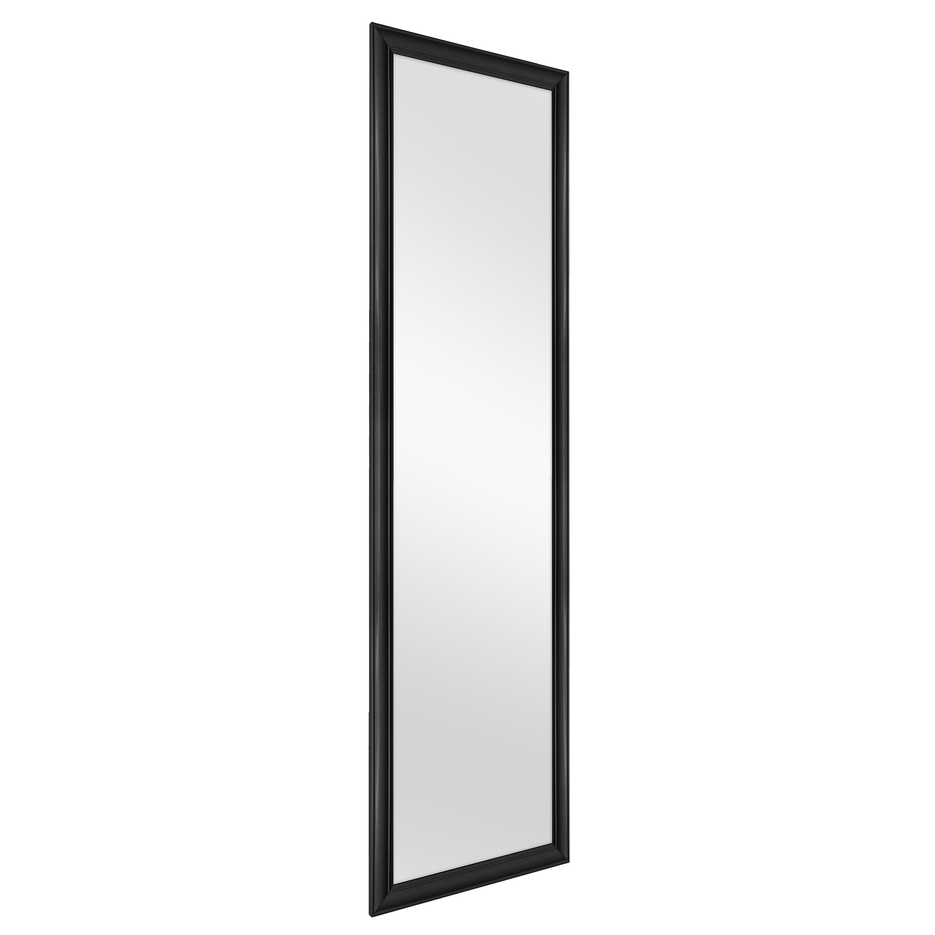 Mainstays 14.25x50.25 Inch Over-the-Door Mirror, Black