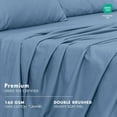 thumbnail image 5 of RUVANTI 100% Cotton Flannel Sheets Full Size - 4 Piece Warm, Soft & Breathable, Deep Pocket, Double Brushed Cozy All Season Bedding Set, Coronet Blue, 5 of 7