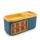 thumbnail image 1 of Caja de almacenamiento para botellas de condimentos, botella de condimentos de cocina multifuncional de doble capa, organizador de especias, cuchillo, cuchara, soporte para utensilios, azul, 1 of 5