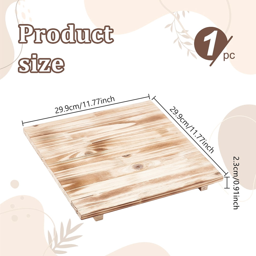 Wood Clay Cutter Base Plate Clay Modeling Tool Square BurlyWood 299x299x23mm