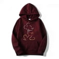 thumbnail image 1 of Mickey Mouse Line Pop Unisex Hoodie Cartoon Fashion Couple Oversized Sweatshirt Tops Spring Autumn Pullover, 1 of 6