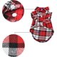 thumbnail image 3 of Camisa para perro a cuadros, ropa para perros, camisa a cuadros para mascotas, camisa suave y cómoda, ropa para gatos a cuadros (m, rojo) Rojo Verde Cocina, Decoración y Otros, 3 of 5