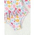 thumbnail image 3 of Baby Girls' One Piece Swimsuit With Floral Print For Summer Holiday & Beachwear, 3 of 4
