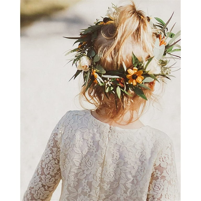 Walmart ivory cheap flower girl dresses