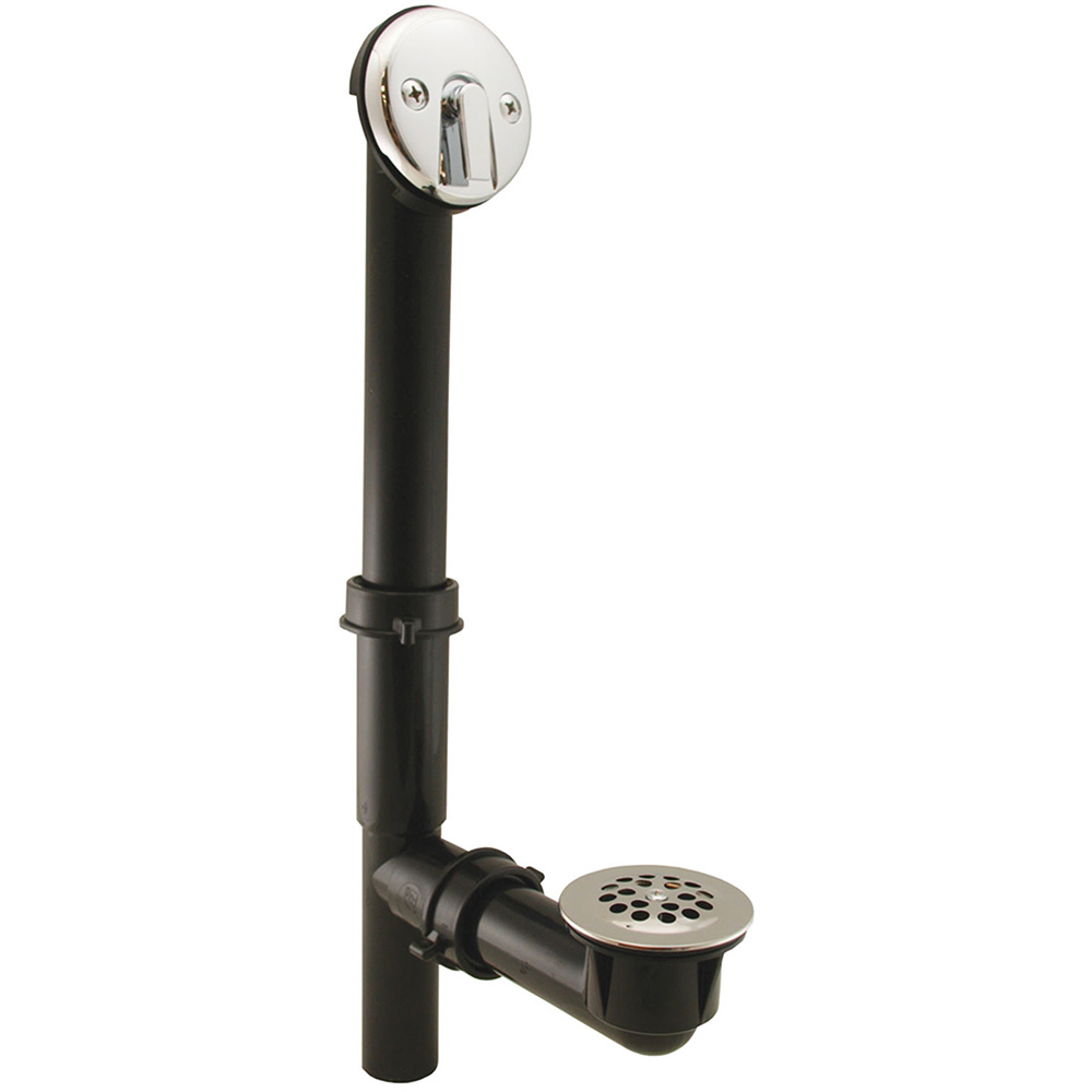 11/2" ABS Trip Lever Tubular Bath Waste Kit Chrome Plated 2 Holes