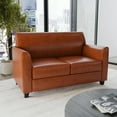 thumbnail image 2 of Flash Furniture HERCULES Diplomat Series Cognac LeatherSoft Loveseat, 2 of 10