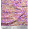 thumbnail image 1 of Soimoi Velvet Fabric Flower Watercolor Print Sewing Fabric Yard 58 Inch Wide, 1 of 3