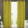 thumbnail image 1 of Exclusive Home Dupioni Vibrant Faux Silk Window Curtain Panel Pair with Grommet Top, Lime, 40x84, 1 of 4