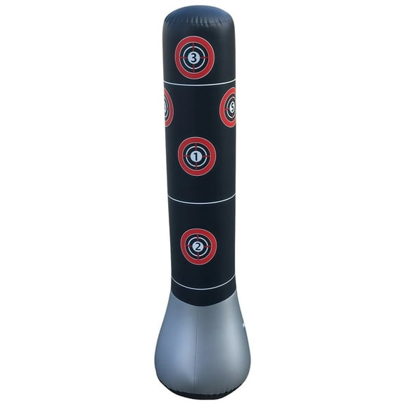 Inflatable Punching Bag with 5 Targets, PVC Training Equipment for Martial Arts, Karate, Taekwondo & MMA, Reflex and Coordination Practice
