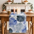 thumbnail image 2 of Table Runner 48 Inches Long for Kitchen Dining, Blue Ombre Spring Floral Dresser Scarf Farmhouse, Dining Table Decorations for Wedding/Parties, Summer Botanical Flowers 13 x 48 In, 2 of 8