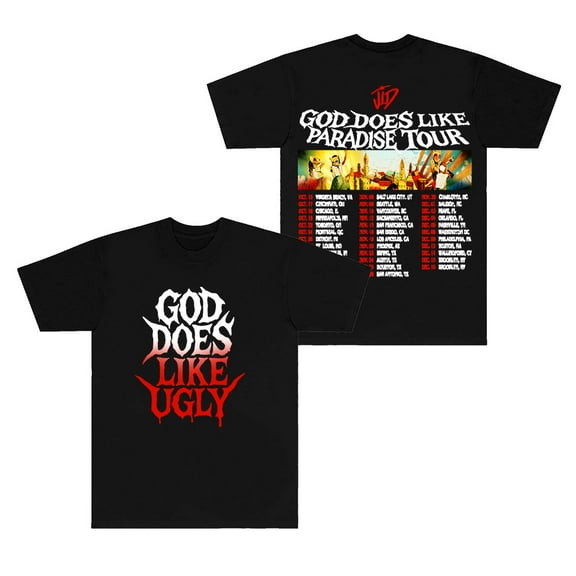JID God Does Like Paradise Tour 2025 T-Shirts Women Men HipHop Crewneck Short Sleeve Tee