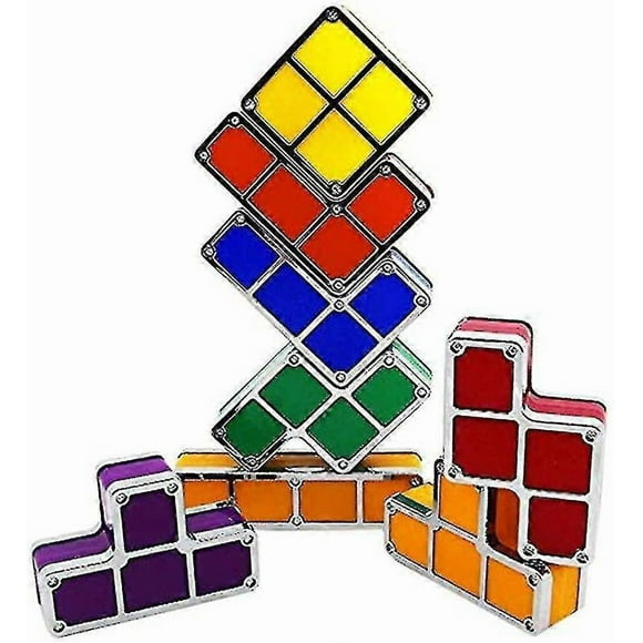 Tetris Lampe, 3d Diy Led Tetris Stapelbares Nachtlicht 7 Farben Induktionsverriegelung Schreibtischlampe Magic Blocks Puzzles Spielzeug Fr Kinder Teen