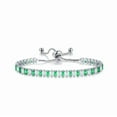 thumbnail image 2 of Colorful Zircon Tennis Pull Bracelet Fashion Single Row Diamond Wristband Bracelet, 2 of 2