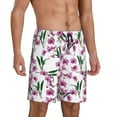 thumbnail image 2 of Wukai Orchids Flowers Men’s Short Pajama Pants With Pockets Soft Sleep Pj Shorts for Men-X-Large, 2 of 6