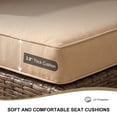 thumbnail image 6 of Gaildon 2 Pieces Patio Furniture Set, All Weather Outdoor Sectional PE Rattan, Patio Conversation Sets with Cushions for Garden Lawn Balcony Porch Deck, Red, 6 of 7