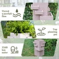 thumbnail image 6 of 27.8" Outdoor Water Fountain with Tiered Waterfall Flow, Resin Waterfall Fountain for Outside, Indoor/Outdoor Water Feature for Garden, Patio, 6 of 8