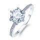 thumbnail image 1 of Anillo de plata de ley 925 con circonita AAA 5 # 6 # 7 # 8 # 9 # Anillos de compromiso de tamaño para mujer, anillo de boda, fiesta, joyería bonita a la moda, regalo, 1 of 2