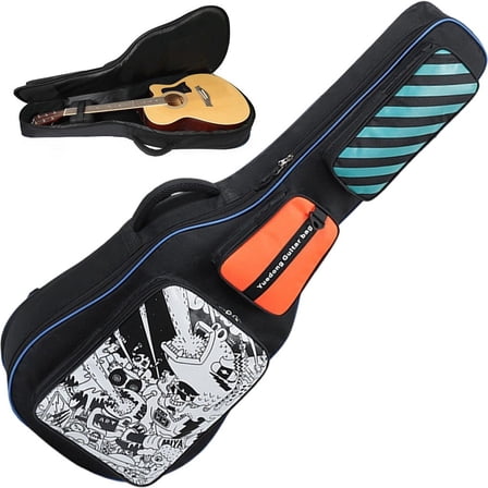 Waterproof Oxford Guitar Bag 40/41 Inch Case Nylon Gig Bag Padded Electric Guitar Bag Acoustic Guitar and Classical Guitars Shockproof