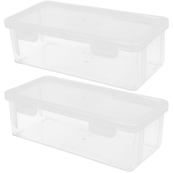 FOMIYES Set of 2 Transparent Airtight Bread Storage Containers with Lids for Kitchen Organization, PP Material