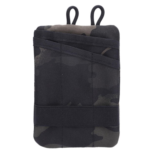 Bolsa de herramientas EDC multifuncional Bolsa de artículos diversos de tela Oxford para senderismo (CP negro)