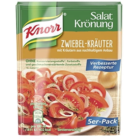 Knorr - Salat Kroenung Zwiebel-Kraeuter (Salad Seasoning) 5 Pack