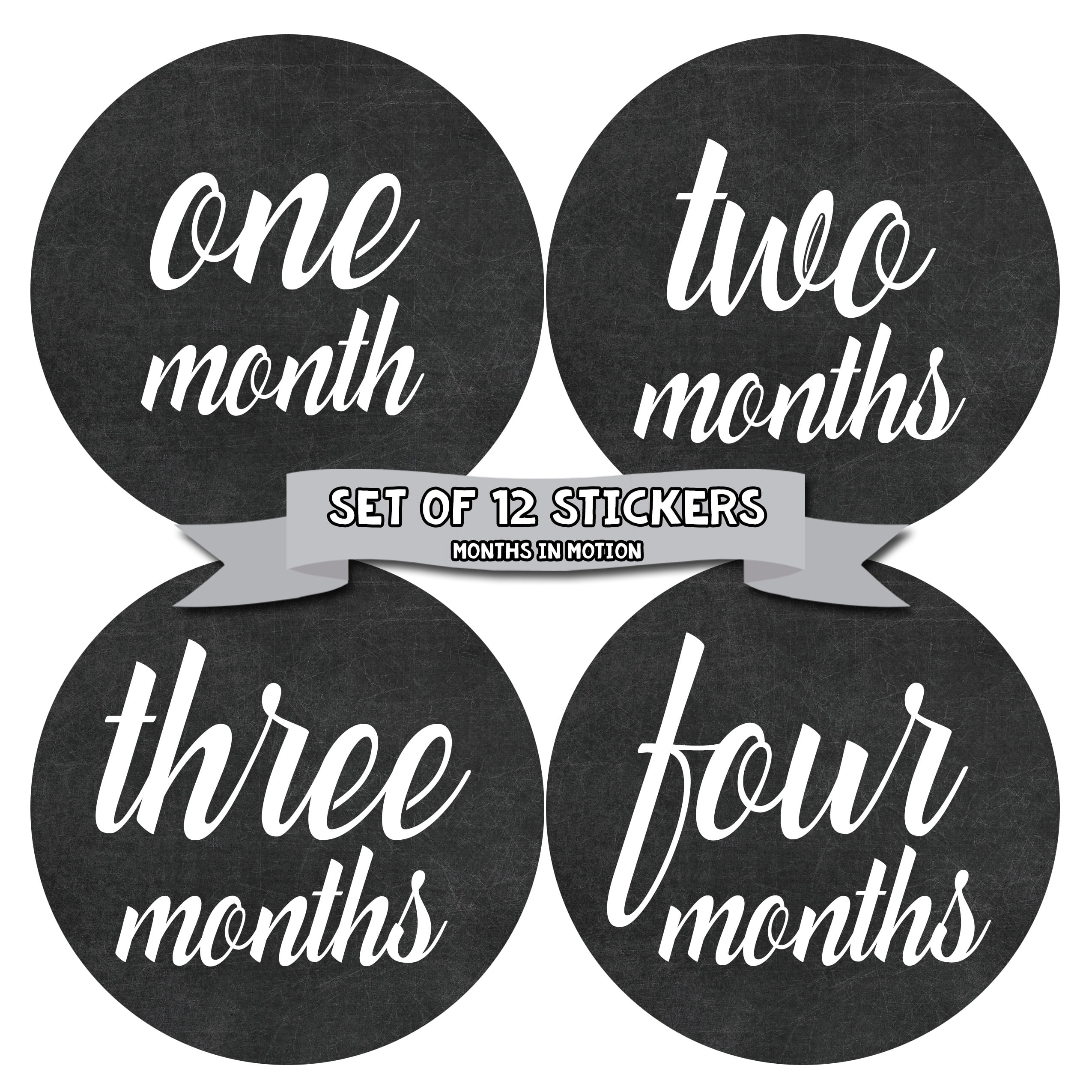 months in motion chalkboard monthly baby stickers month milestone