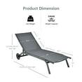 thumbnail image 2 of Gymax Chaise Longue d'Extérieur Réglable - Ensemble de 1, Gris, 2 of 8