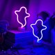 thumbnail image 2 of Letrero de neón con forma de fantasma de Halloween con base, letrero de luz LED, lámpara con forma de pila o alimentado por USB para fiestas, bares o decoración de habitaciones (rosa), 2 of 9