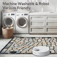 thumbnail image 5 of ODIKA 6'x9' Machine Washable Non-Slip Area Rug, Zen Stone Mosaic with Cobblestone Inspired Boho Geometric Motifs High Traffic Rug, Beige, 50046, 5 of 7