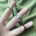 thumbnail image 6 of FENOHREFE 2pcs Comfortable Couple Bracelets with Shell Handwoven Wristchains Cat Pendant Handchain Stylish Accessory, 6 of 7