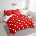 thumbnail image 3 of jejeloiu Romantic Heart Print 7-Piece Twin Bedding Sets,Happy Valentine'S Day Bedding Comforter Set,Kawaii Loves Pattern Sheet Sets For Girls Teens,Luxury Bedroom Decor Reversible, 3 of 8