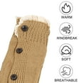 thumbnail image 5 of Women's Solid Cable Knit Leg Warmers Knitted Crochet Winter Socks, 5 of 5