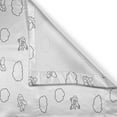 thumbnail image 3 of Ambesonne Airplane Kitchen Curtains, Puffy Clouds, 55"x39", Black White, 3 of 3