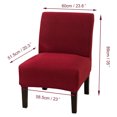 thumbnail image 2 of Eurhowing Stretch Armless Chair Cover 2Pcs, Non Slip & Waterproof Accent Chair Slipcover, Machine Washable Slipper Chair Protector for Home Office, Wine Red, 2 of 7