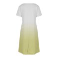 thumbnail image 5 of GaThRRgYP Packable Crew Neck Dress-Carry-On Friendly Travel,Women's Fashion Summer Gradient Short-sleeved V-neck Casual Dress Mint Green XL, 5 of 8
