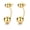 Gold, variant on Sterling Silver Front to Back Ball Earrings