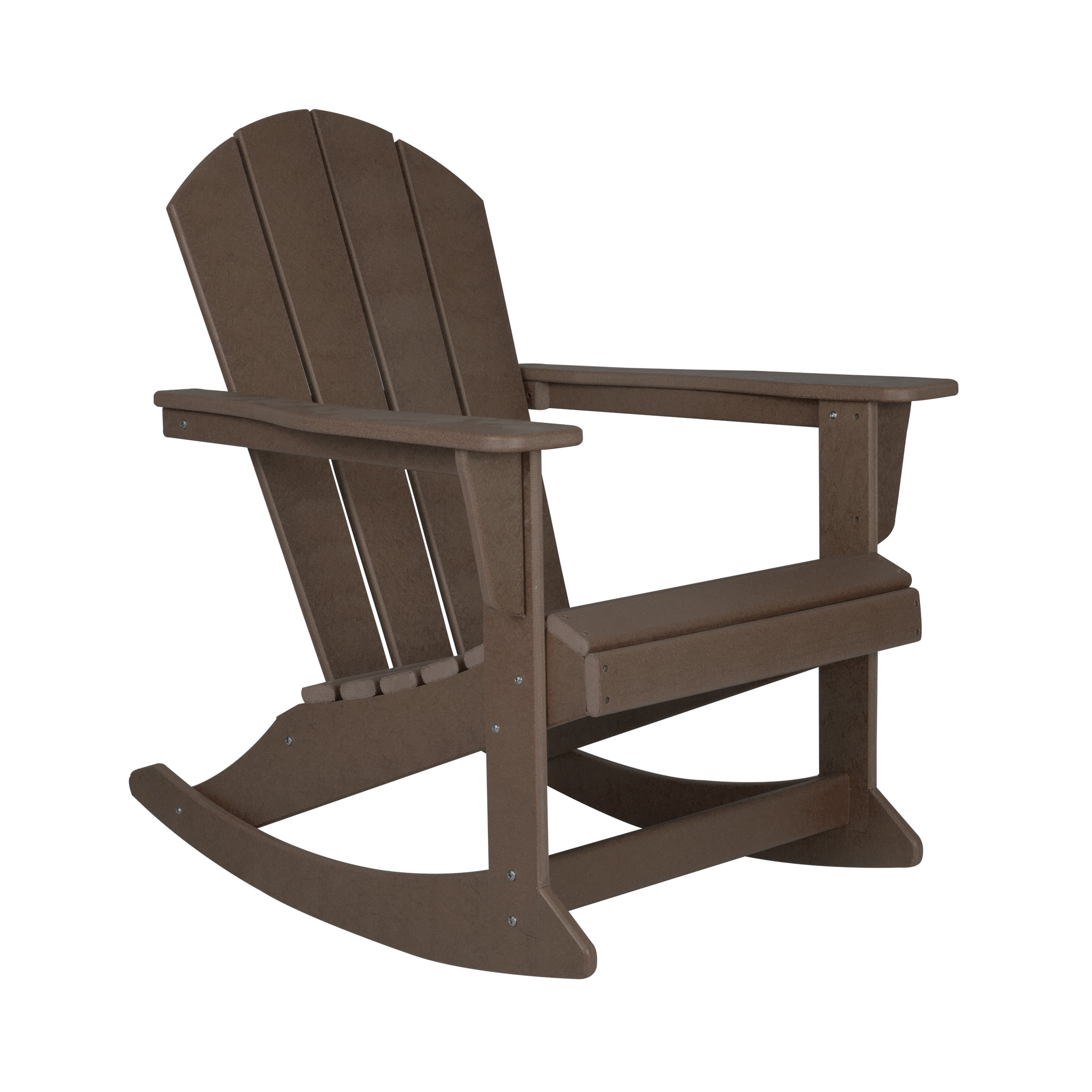 GARDEN Outdoor Adirondack Rocking Chairs for Patio (Set of 4), Dark Brown