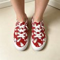 thumbnail image 3 of EKVAHL Christmas Tennis Shoes For Women, Colorful Festive Printed Canvas Sneakers, Soft Low Top Daily Walking Shoes Great For Holiday Parties Red, 3 of 4