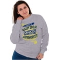 thumbnail image 3 of Don't Question Moms Authority Funny Women Plus Size Crewneck Sweatshirt Brisco Brands 2X, 3 of 5