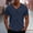 #454-Navy, variant on Men's Loose Fit V-Neck Short Sleeve T-Shirt with Waffle Knit Texture Solid Color Stretchy Casual Fitness Home Top White Gifts for Father 5X