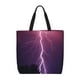 thumbnail image 1 of Fotbe Thunderstorm Violet Purple Bolsa Tote con Estampado para Mujer, Bolsos con Cremallera, Bolsa de Hombro Casual de Gran Capacidad con Bolsillos Internos, 1 of 7