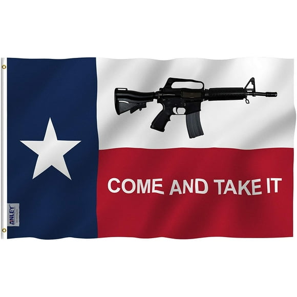 ANLEY Fly Breeze 3x5 Foot Texas Come And Take It Flag - M4 Carbine Rifle Flags Polyester