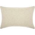 thumbnail image 2 of Nourison Home for The Holiday 12” x 18” Indoor Throw Pillow Silver Pointsettia, 3 Met, 2 of 2