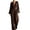 Brown, variant on Elegant Solid Color Wide-Leg Jumpsuit with High Waist and Long Sleeves for Daily Resort Wear Modern Jumpsuit Ensemble, White, S