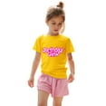 thumbnail image 5 of WMQPNNS Girls Summer Shirts Kids Tops Size 10-12 Fashion Short Sleeve Tops Crewneck Cotton T Shirt Printed Basic Blouse Shirt Printed Tops(Size 1-2 Years, Yellow), 5 of 6