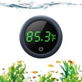 thumbnail image 1 of Wireless Touch-Activated Aquarium Thermometer with High-Definition LED Display, Accurate -60°F to 140°F Reading, Energy-Saving, Easy Stick-On Design for Fresh/Saltwater Tanks, Black, Battery Included, 1 of 6